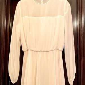Cream Chiffon Elegant Dress  Size 10  NWT USA Excellent Vintage! ‼️Host Pick ‼️